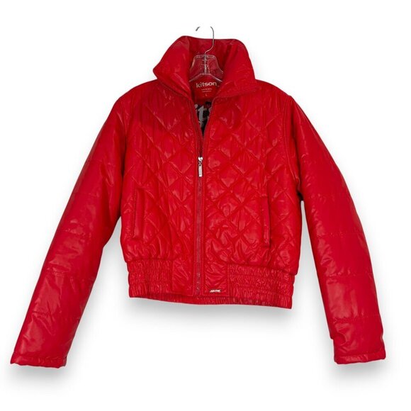 kitson Jackets & Blazers - Kitson Red Puffer Jacket Quilted Large
